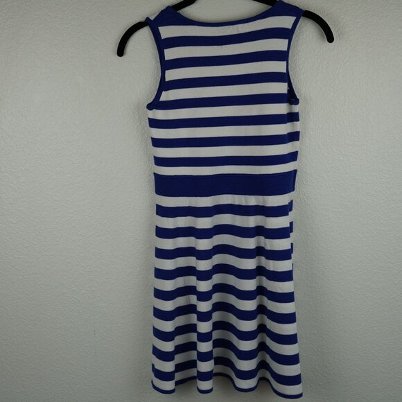 NWT‎ Milly Minis Blue White Striped Fit & Flare Dress Girls 14 - Picture 5 of 9